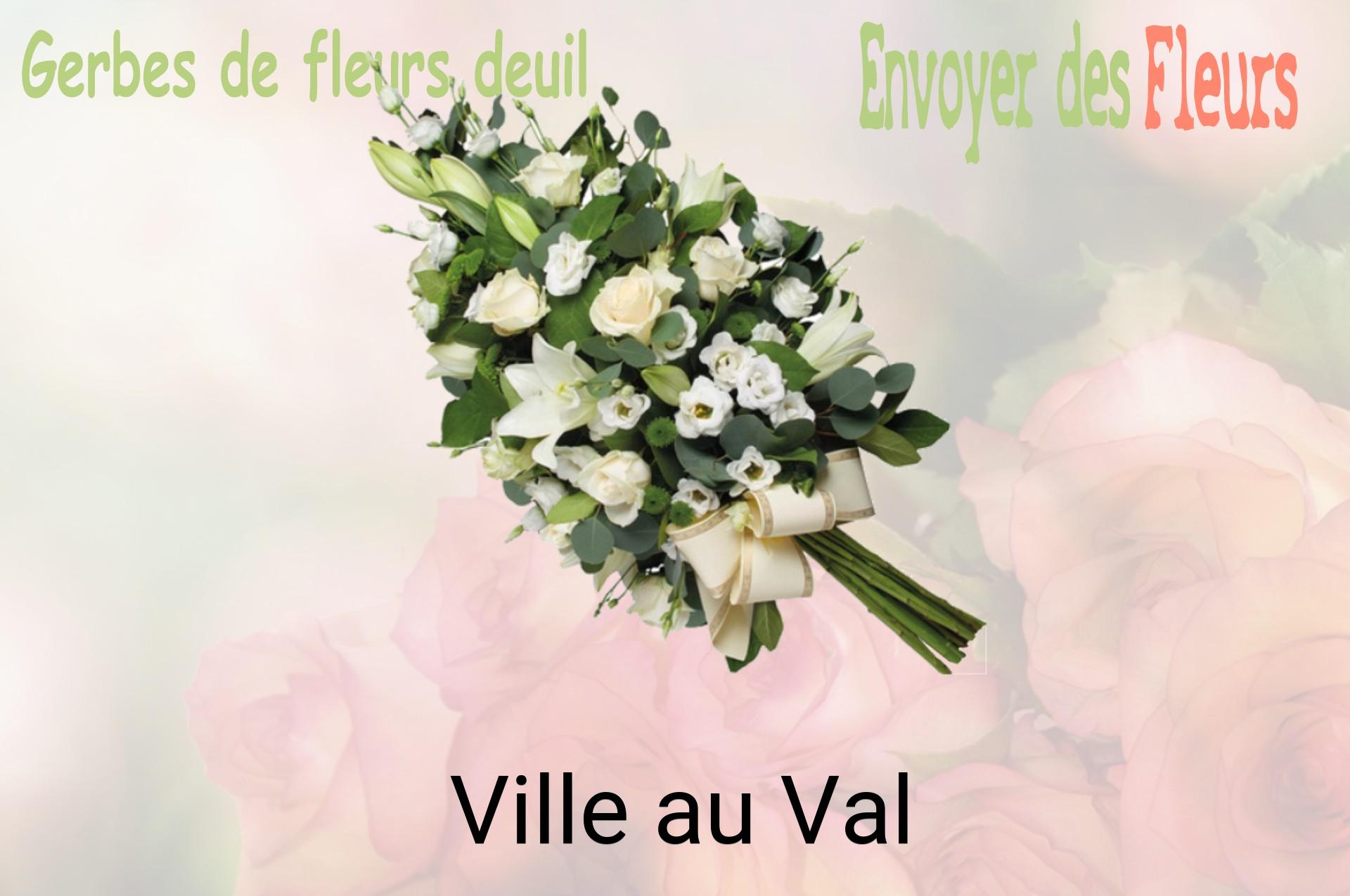 Gerbe de fleurs de deuil livrée à Ville-au-Val